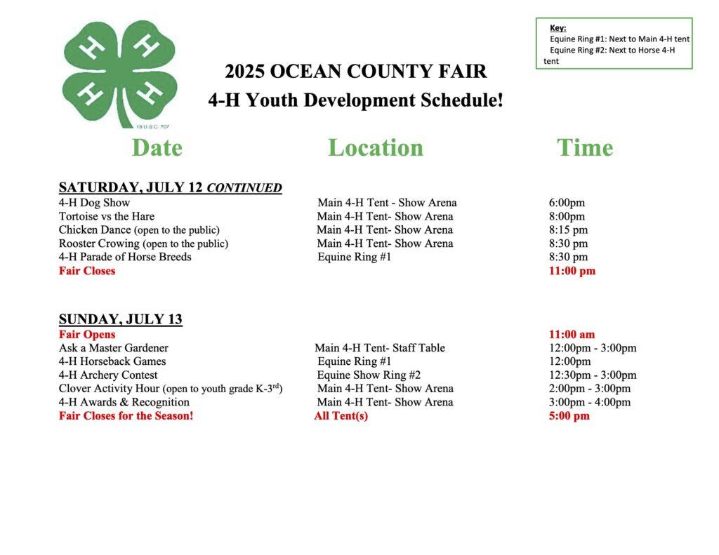 4-H Fair Schedule - Public View 3